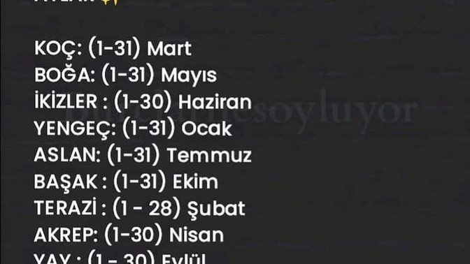 Enler sizinle olsun!✨ Bu tabloda burcunuza göre 2025 te en şanslı olduğunuz hayatınızı en olumlu etkileyecek aylar hangileriymiş🎄?