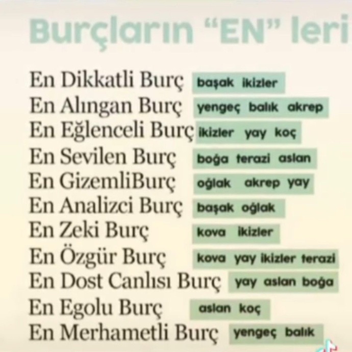 Burçların “EN” leri nelerdir?