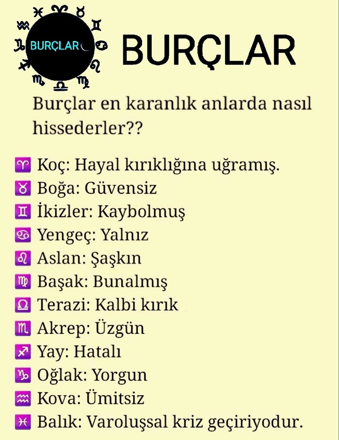 Burçlar en karanlık anda nasıl hissederler?