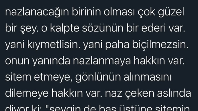 Karşılıklı olunca tadı olan şey?