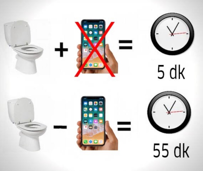 Tuvalete telefonla mı girersiniz?