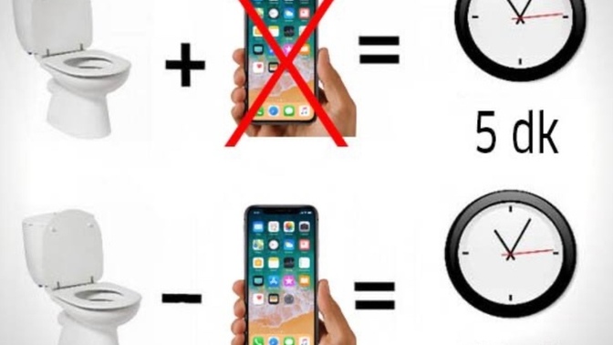 Tuvalete telefonla mı girersiniz?