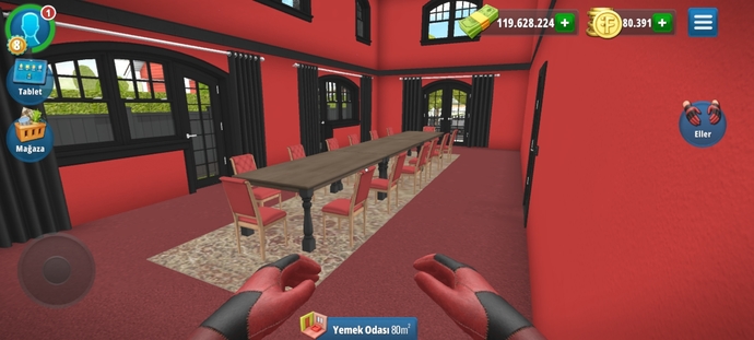 House Flipper oyununda yaptığım Şato bitti. Nasıl olmuş?