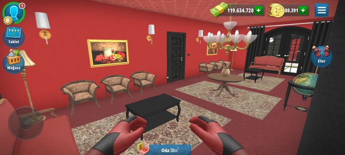 House Flipper oyununda yaptığım Şato bitti. Nasıl olmuş?