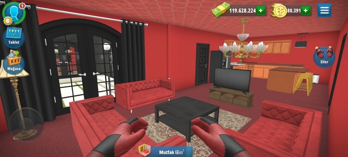 House Flipper oyununda yaptığım Şato bitti. Nasıl olmuş?