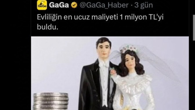 Evlilik maliyetini bulmak mı zor? Evlenicek kişiyi bulmak mı?