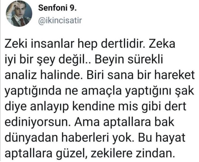 Zeki biri olduğunuzu düşünüyor musunuz?