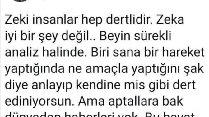 Zeki biri olduğunuzu düşünüyor musunuz?