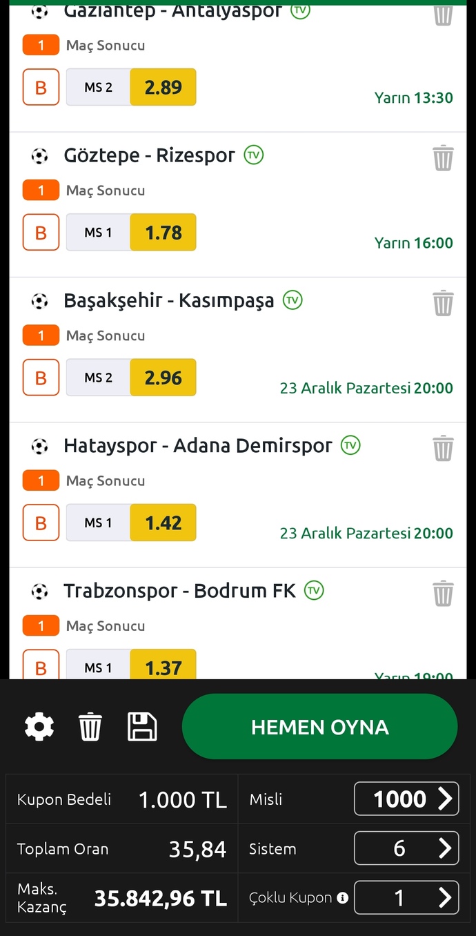 Bu iddaa kuponum Nasil sizce?