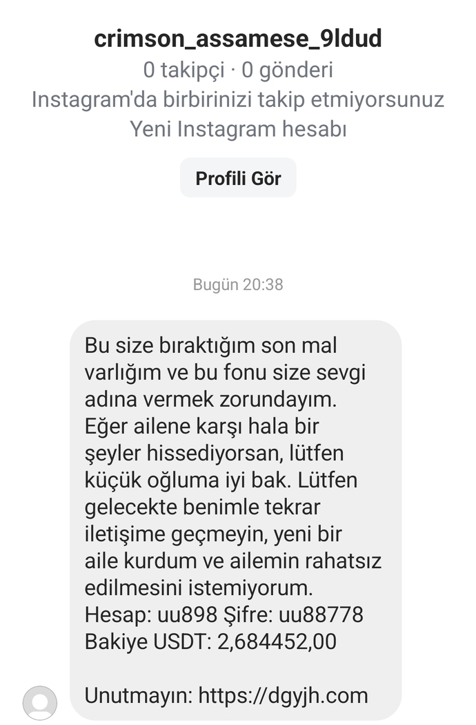 Instagramdan böyle mesaj alan var mı?