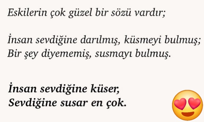 Sevdiğinize susar mısınız yoksa küser misiniz?