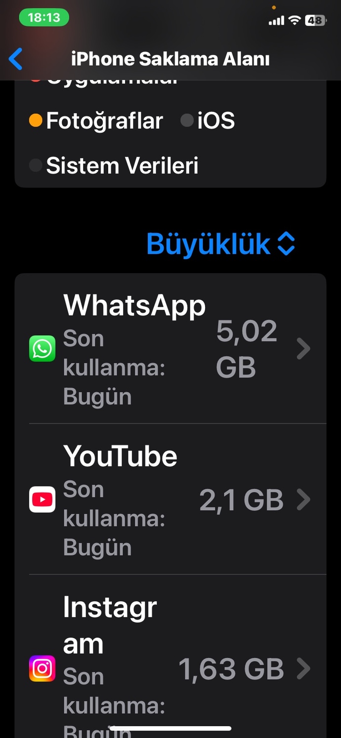 Whatsapp çok yer kaplıyor nasıl azaltabilirim?