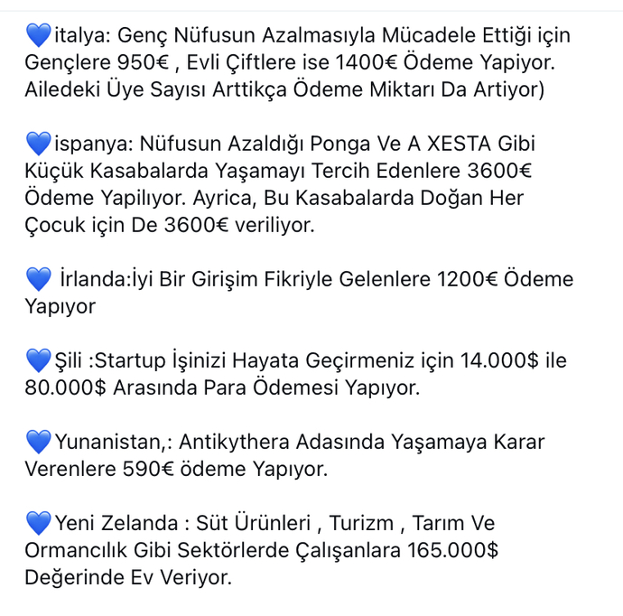 Yerleşmeniz için para veren ülkelerde yaşamak ister miydiniz?