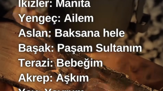 Burçların sevgiliye hitap şekli nedir?