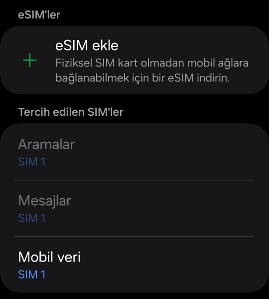 Telefonunuz da eSim özelliği var mı kullanıyor musunuz?