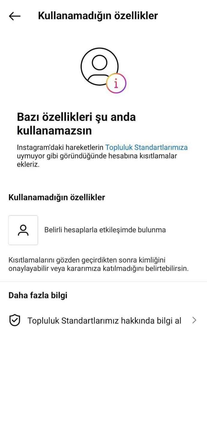 Instagram, bu kısıt geçici mi?