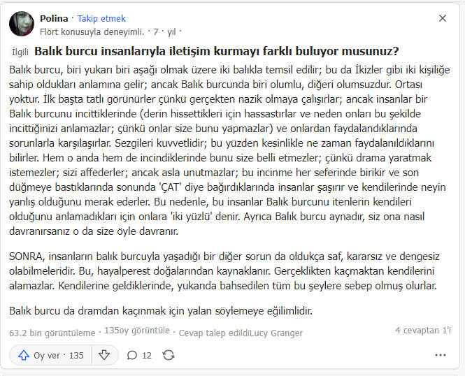 Balık burcu erkek arkadaş sorunsalı?
