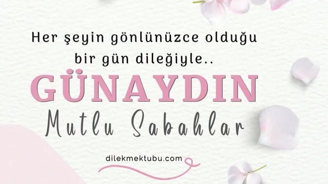 Günaydın herkese musmutlu sabahlar?