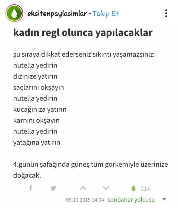 Sevgilinize regl oldum dediğinizde size sıcak su torbası kullan derse, ne yapardınız?