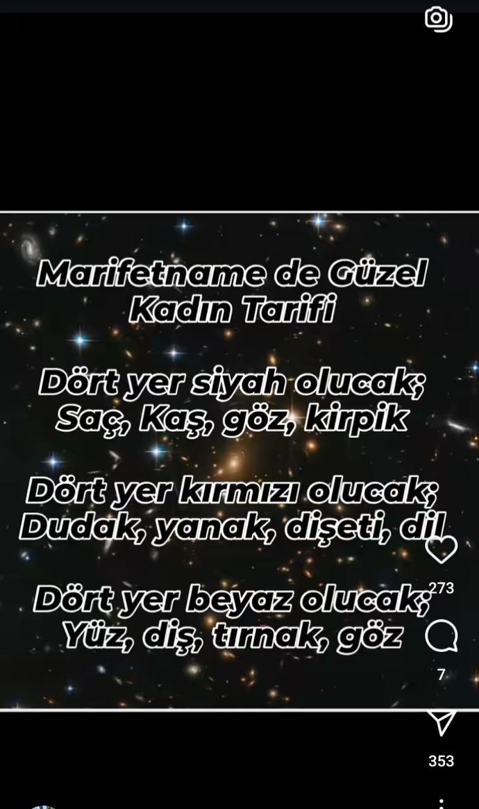 Marifetnamedeki güzel kadın tarifine uyuyor musunuz 😆?