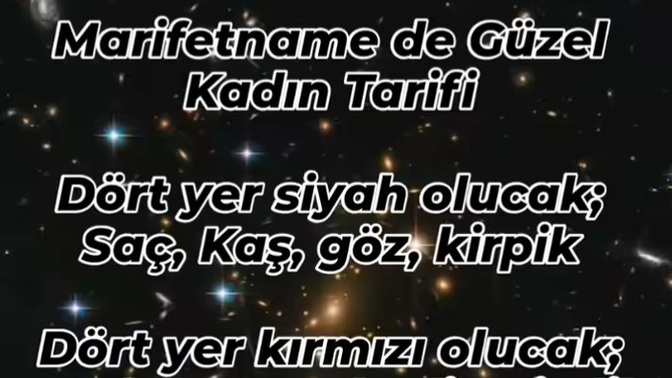 Marifetnamedeki güzel kadın tarifine uyuyor musunuz 😆?