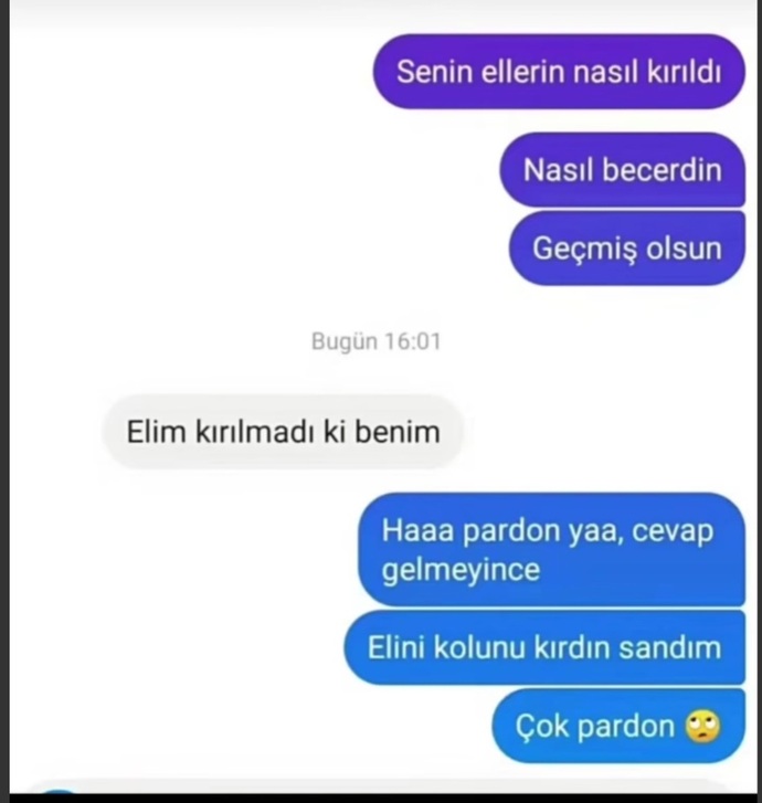 Mesajlarınıza gec cevap veren kisilere tepki verir misiniz?