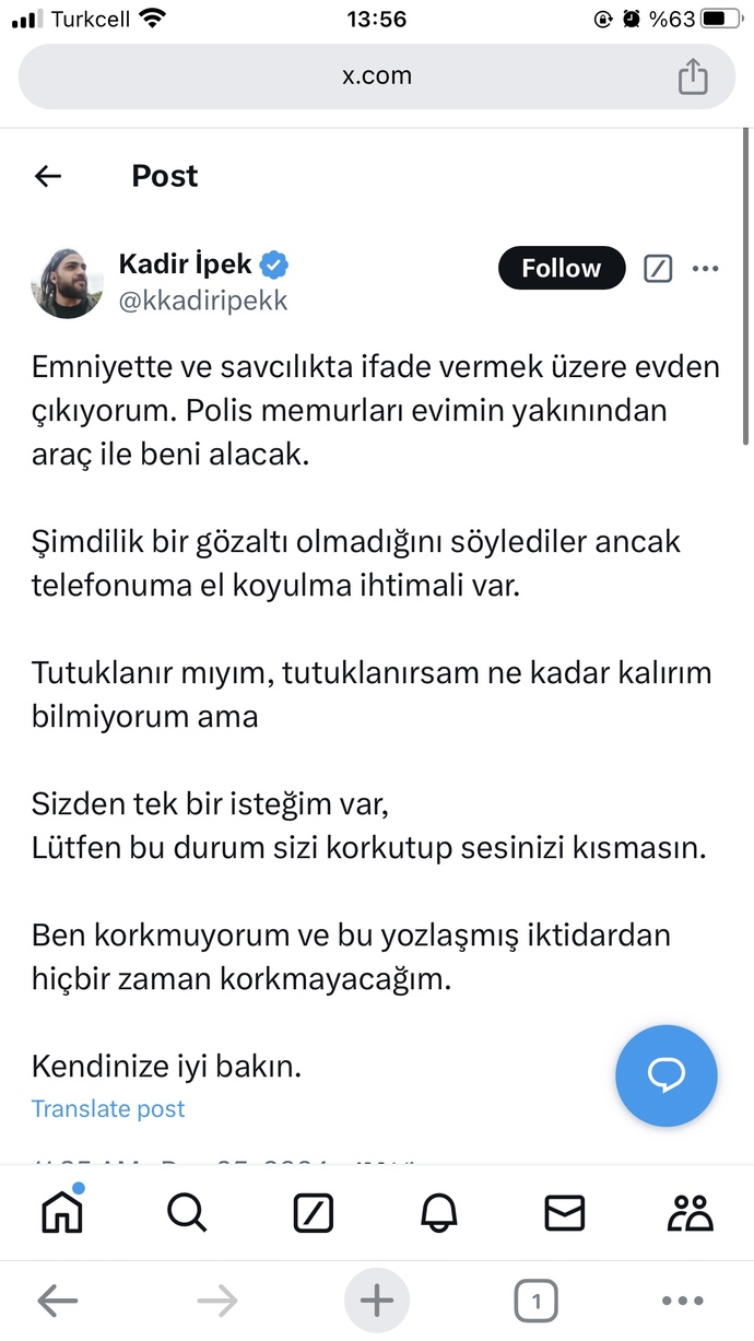 Bu tweet hakkında ne düşünüyorsunuz?