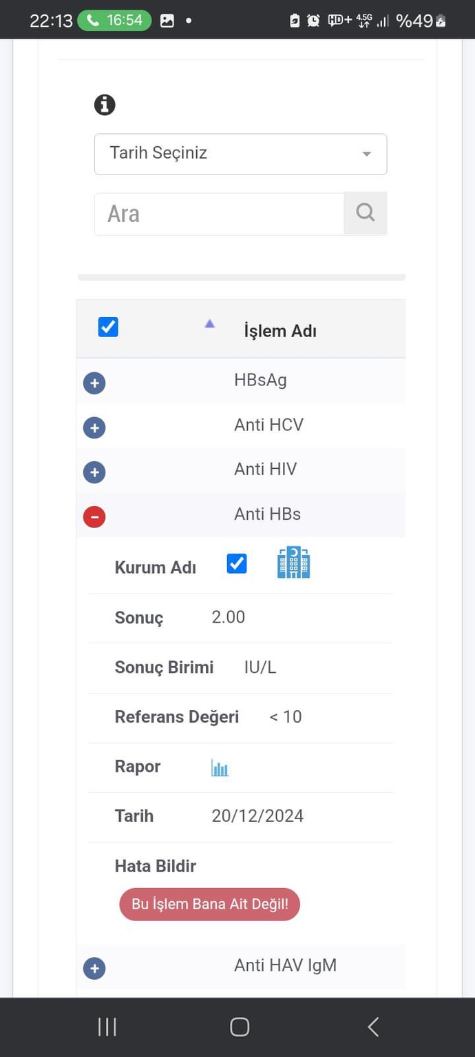 Arkadaşlar bu nedemek oluyor arkadaşımın kan tahlili testi sağlıkçı arkadaşlar bakabilirmi?