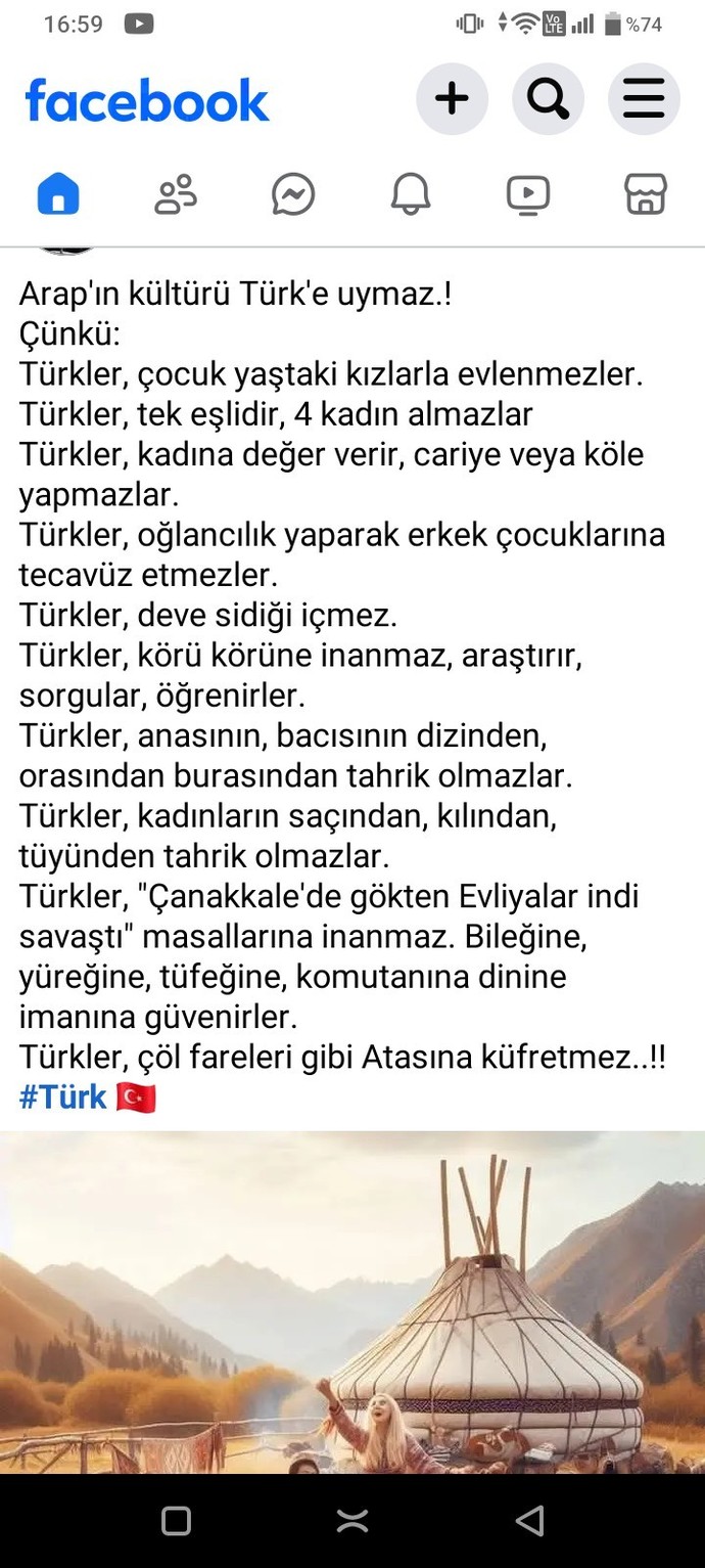 Türk kültüründe ne yoktur?
