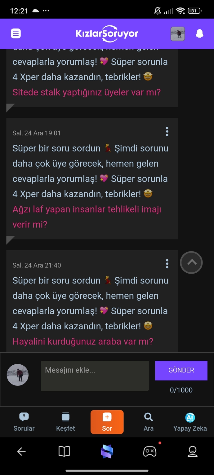Hangi konuda Süperim diyorsunuz?