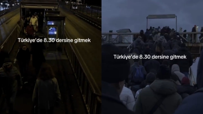 İstanbul'da sabah 8.30 dersine giden bir öğrencinin yaptığı video gündemde! Videodan ne anladınız?