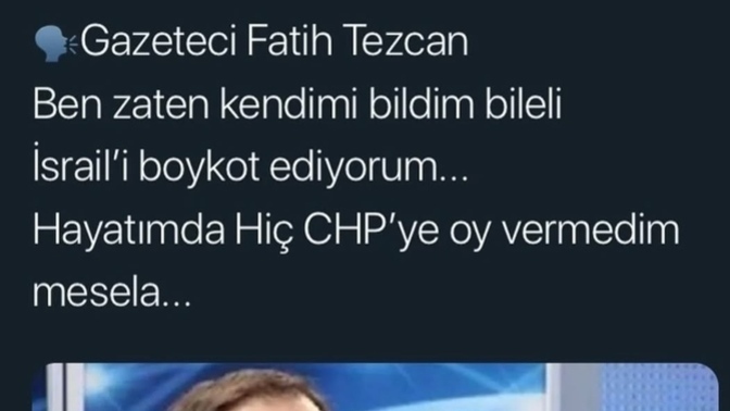 İsrail'i Boykot ediyor musunuz?
