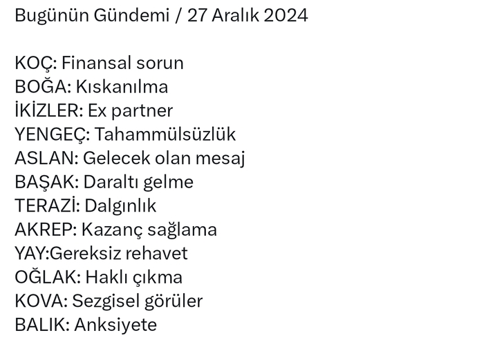Burcunuza göre bugün gündeminizde ne var?