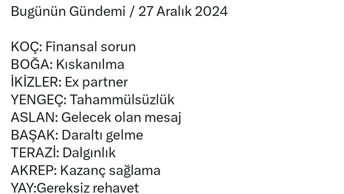 Burcunuza göre bugün gündeminizde ne var?