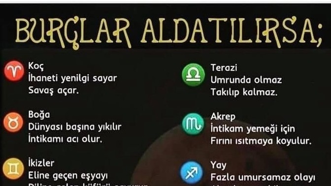 Burçlar aldatılırsa verdikleri tepki ne olur?