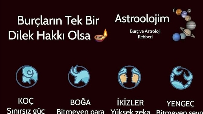Burçların 1 dilek hakkı olsa ne dilerdi?