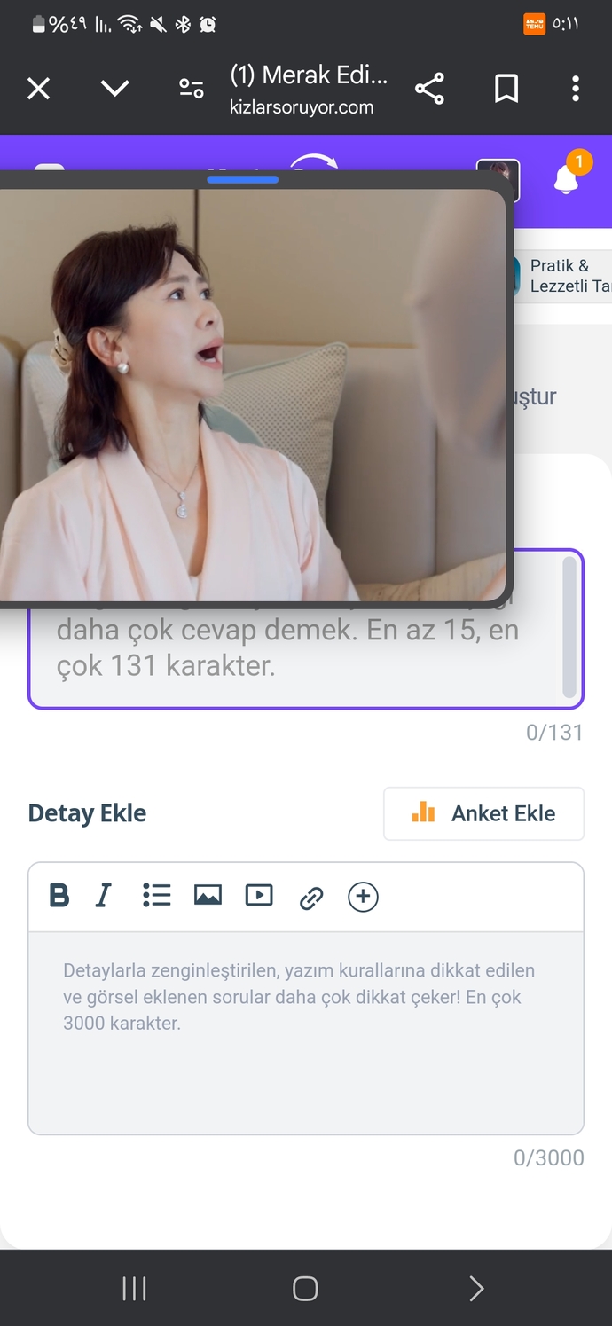 Bir saattir ne sorsam diye düşünüp bi 20 dk diziye dalıp 2 dk düşünüp yine diziye dalıyorum 🤣🤣 çok kararsız kaldım?