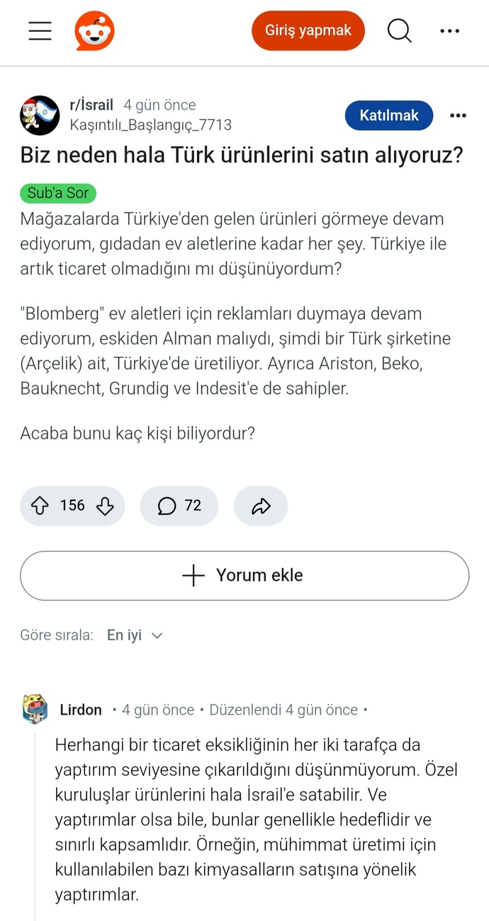 İsrailliler Türk mallarını boykot ederken neden bizde bazıları banane diyor?