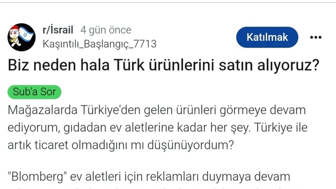 İsrailliler Türk mallarını boykot ederken neden bizde bazıları banane diyor?