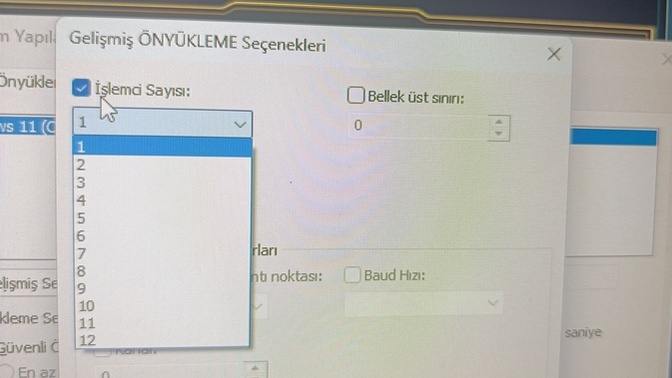 İşlemci sayısı artırma?