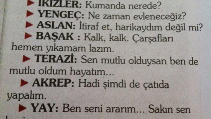 Senin burcun ne dermiş?