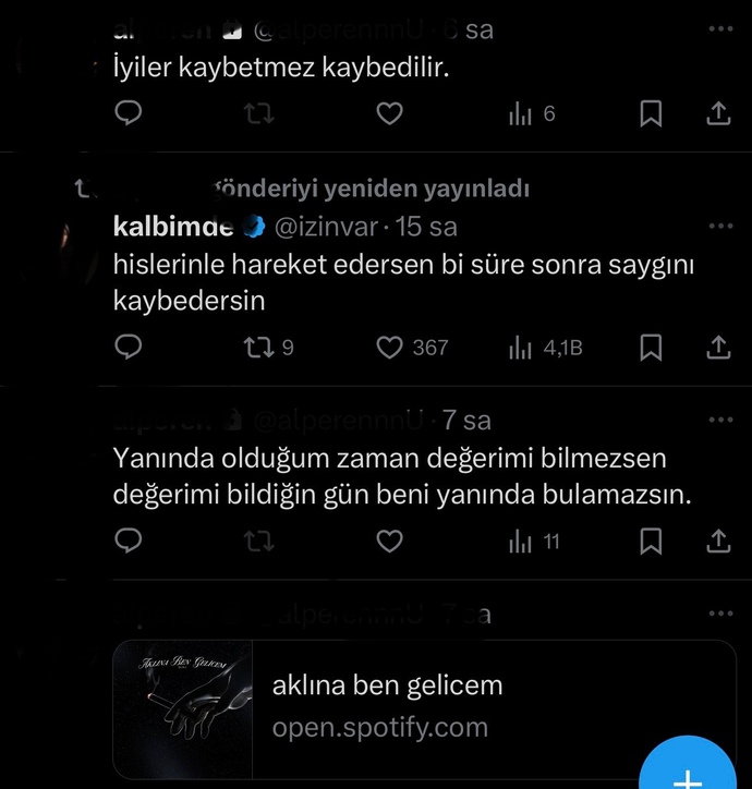Eski nişanlım kendisi ayrıldı benden anlaşamıyoruz deyip böyle şeyler paylaşıyor niye?