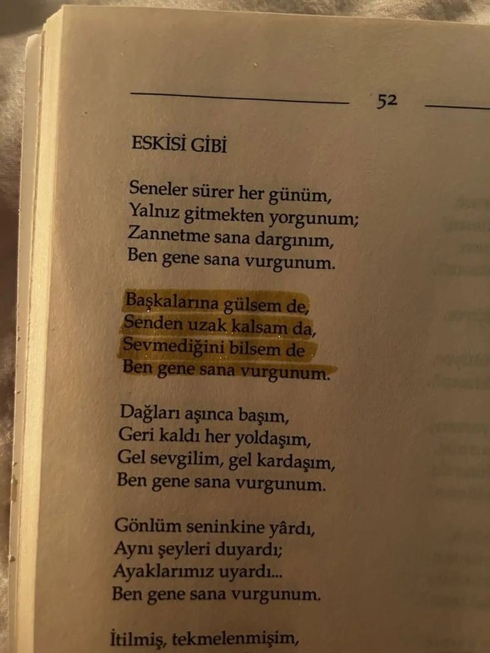 En beğendiğiniz şiir nedir?