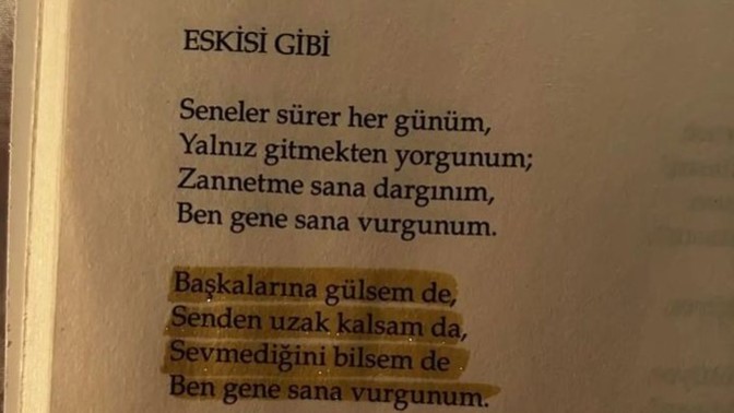 En beğendiğiniz şiir nedir?