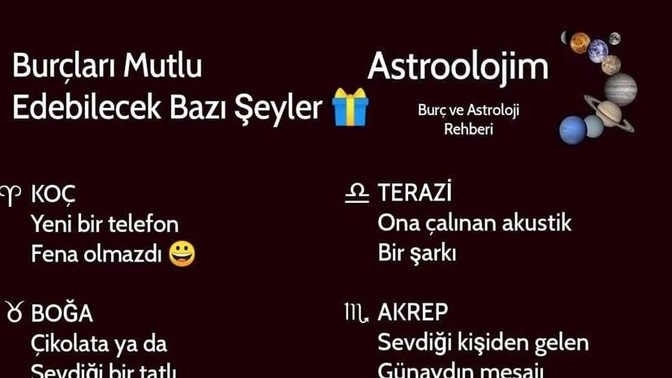 Burçları mutlu edebilecek hediyeler nedir?