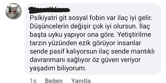 Sosyal fobim olduğu için insanlar psikiyatriye gitmemi ve ilaç kullanmamı söylüyorlar dinlemeli miyim?