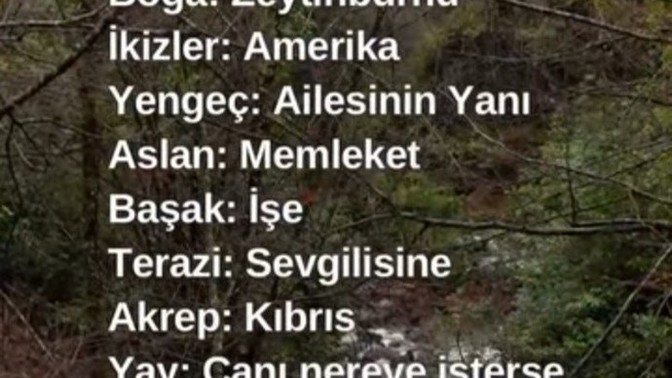 Burçların acilen gitmesi gerektiği yerler neresiymiş?