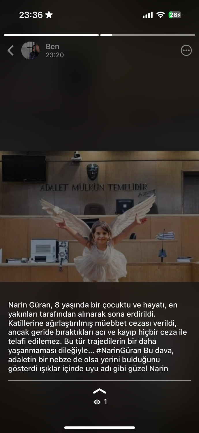 Narinin davasi az once sonuclandi sizce adalet yerini buldumu?