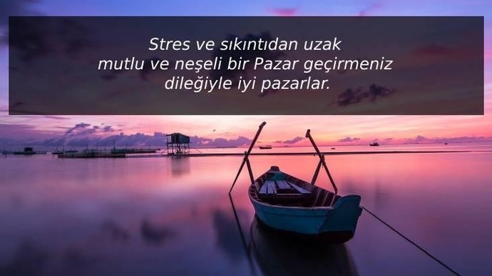 Günaydın. Pazar planları neler?