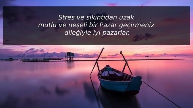 Günaydın. Pazar planları neler?